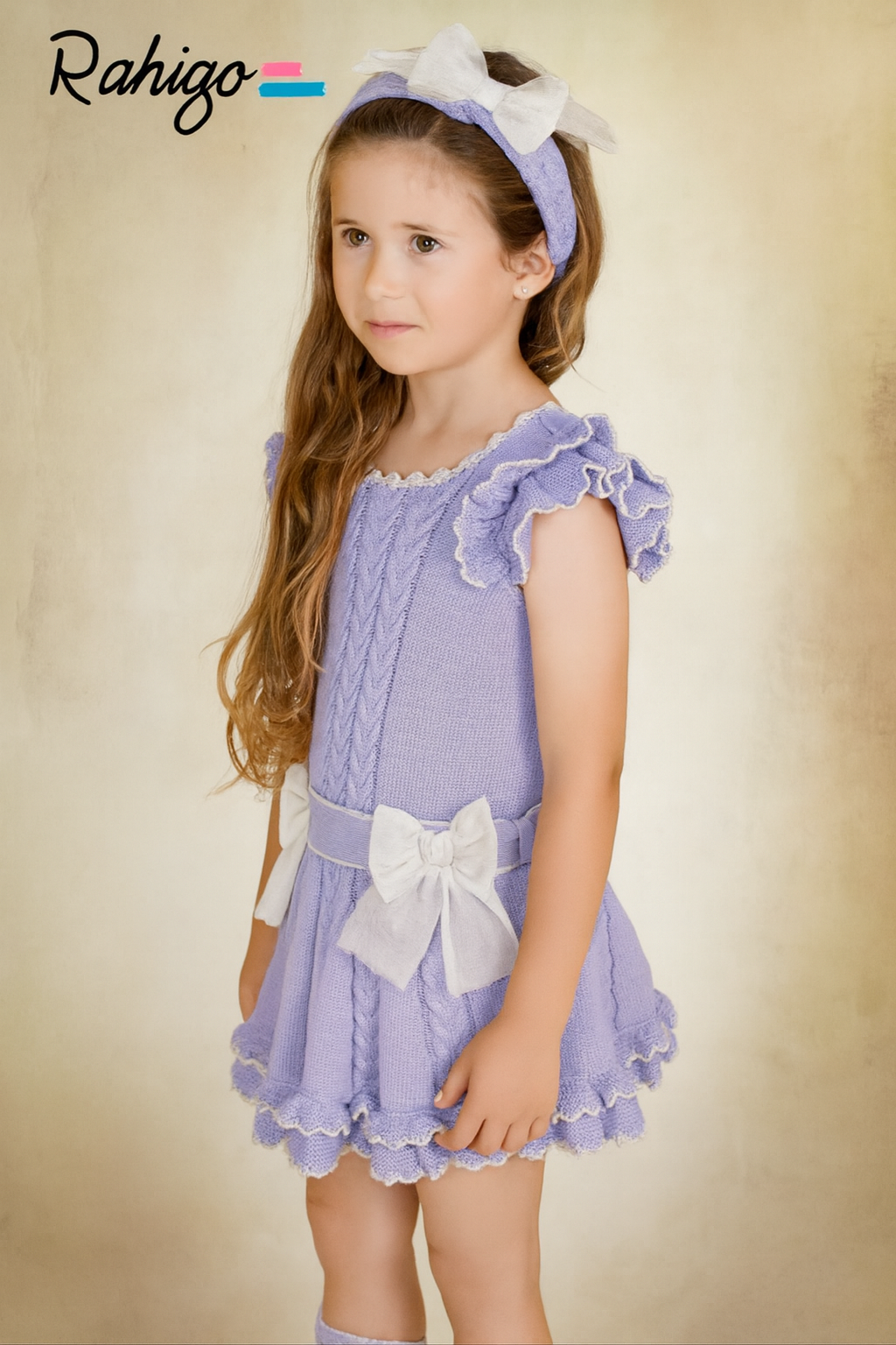 PRE ORDER New In Rahigo SS26 Dropwaist Dress ( Lilac White )