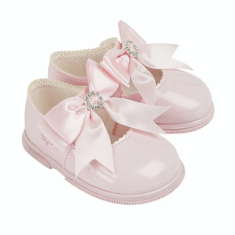 BayPods Bow & Diamante Hard Soled Shoe - Pink
