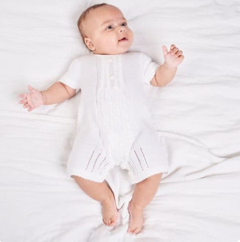 Dandelion Knitted Romper White