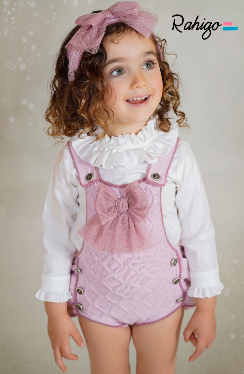 New In Rahigo AW25 Pinafore & Blouse - Pink - Dusky Pink
