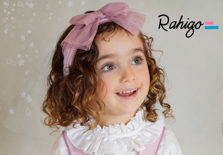 PRE-ORDER New In Rahigo AW25 Girls Headband - Pink - Dusky Pink