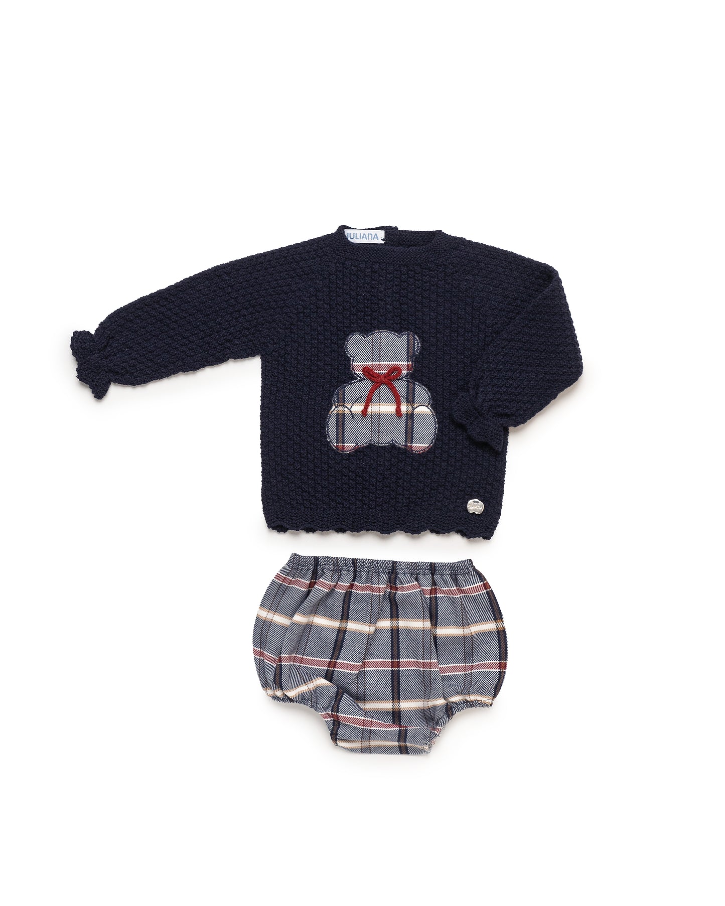 New In Juliana Bloomer & Sweater Set w/ Emroided Teddy Bear