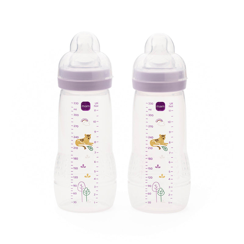 MAM Easy Active Bottle 330ml Lilac 2Pk