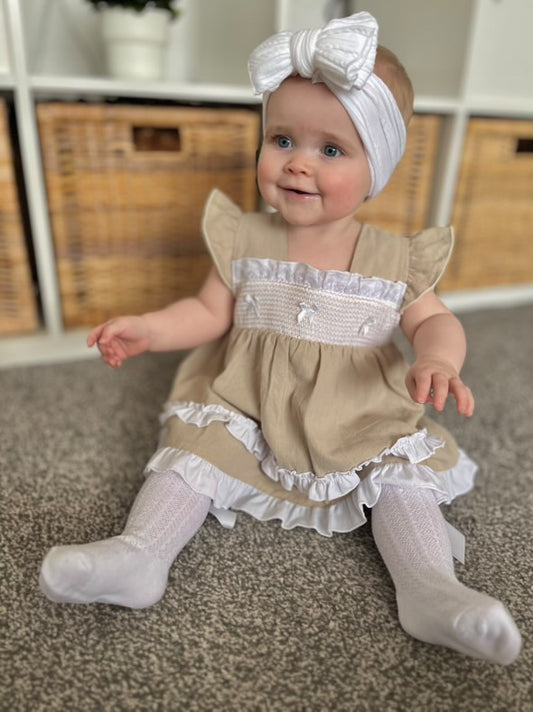 Smock Dress  - Beige