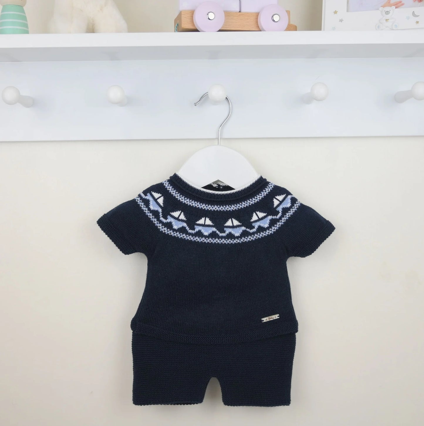 New In Yacht Short Set Navy