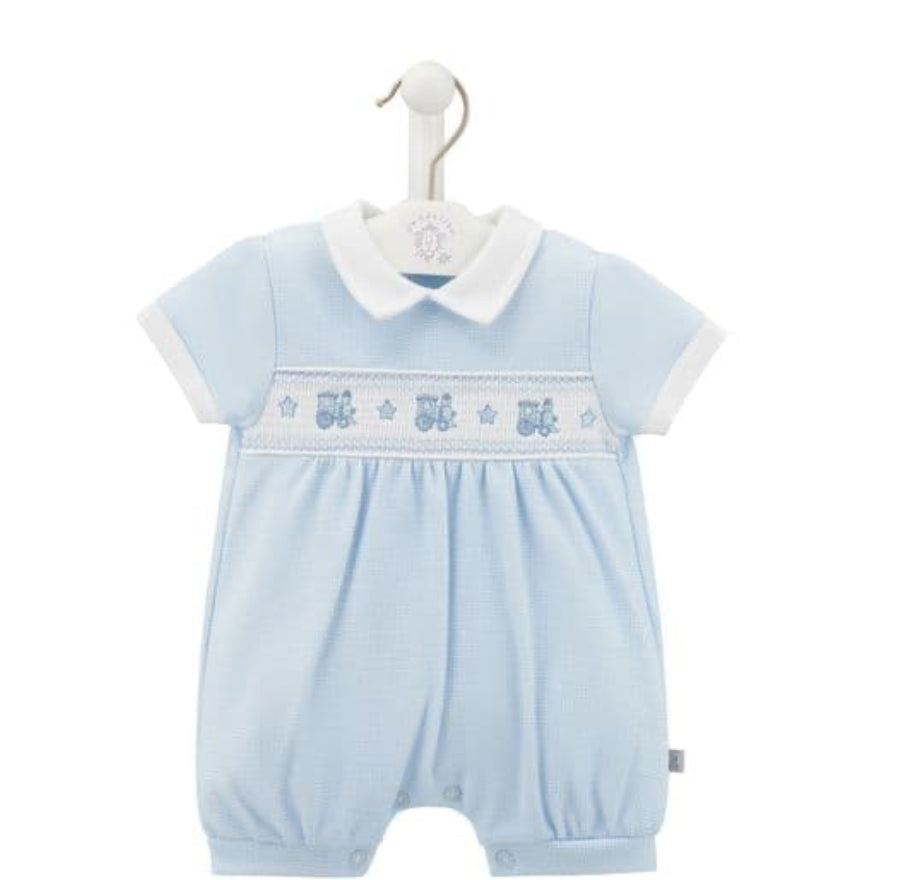 Dandelion Train Smock Romper