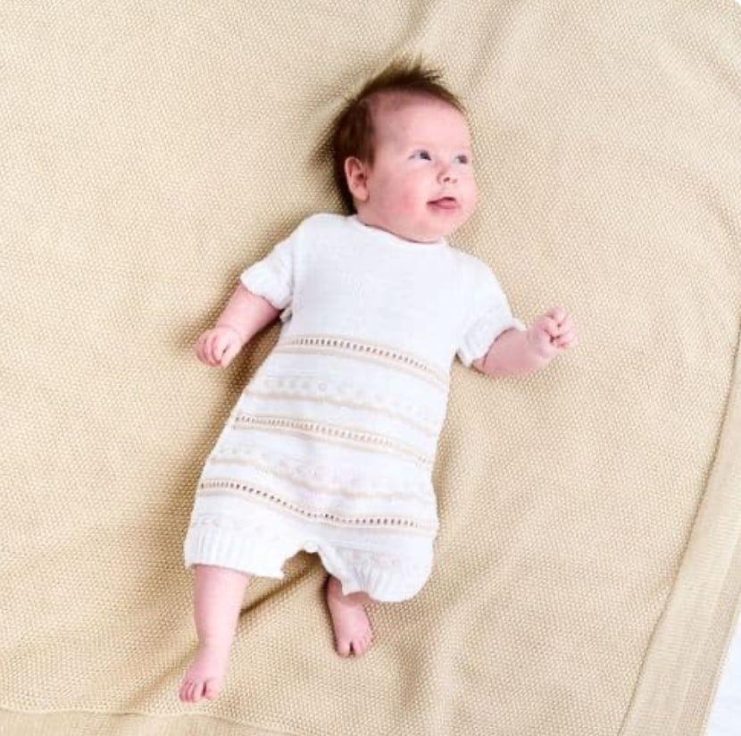 Dandelion Knitted Pointelle Romper