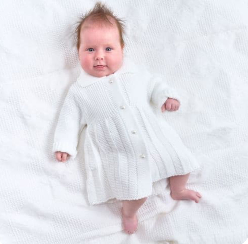 New In Dandelion Pearl Button Coat White