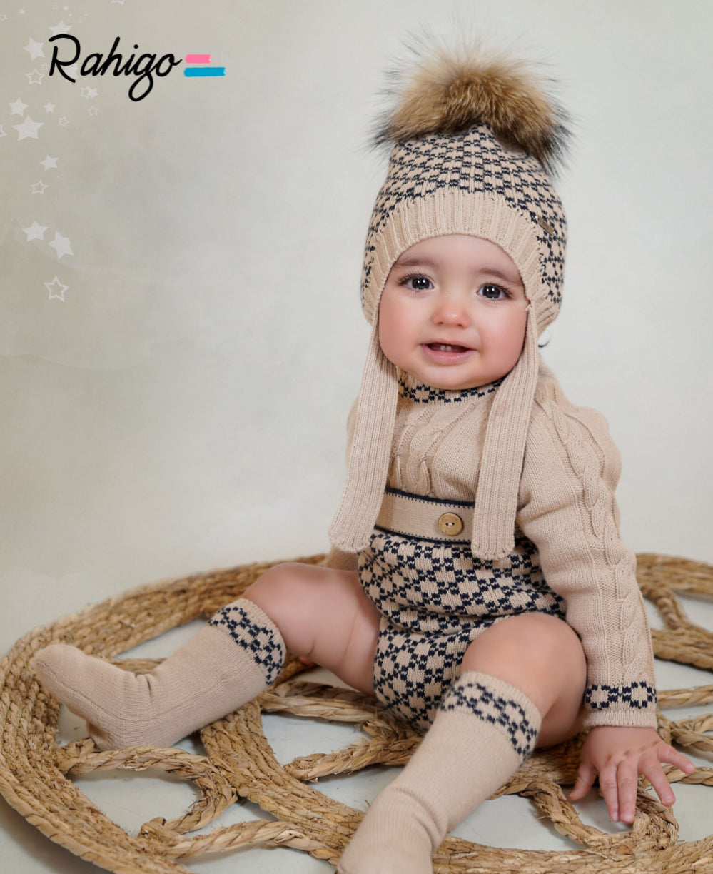 New in Rahigo AW25 Boys Romper - *CREAM* - NAVY