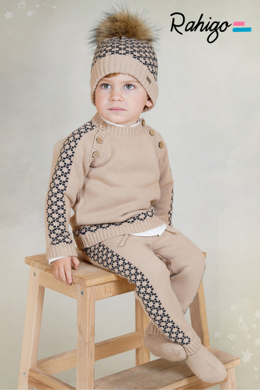 New In Rahigo AW25 Boys Tracksuit - *CREAM* - NAVY