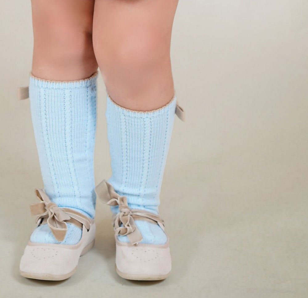 New In Rahigo AW25 Girls Socks - BLUE - CAMEL
