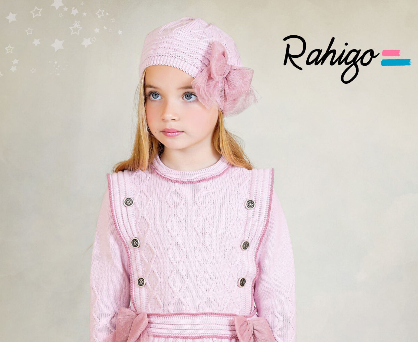 New In Rahigo AW25 Girls Beret - Pink - Dusky Pink