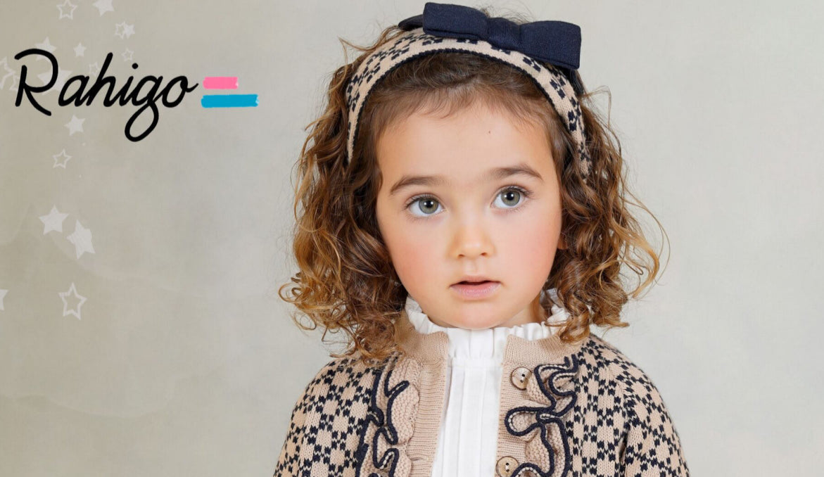 New In Rahigo AW25 Girls Headband - *CREAM* - NAVY