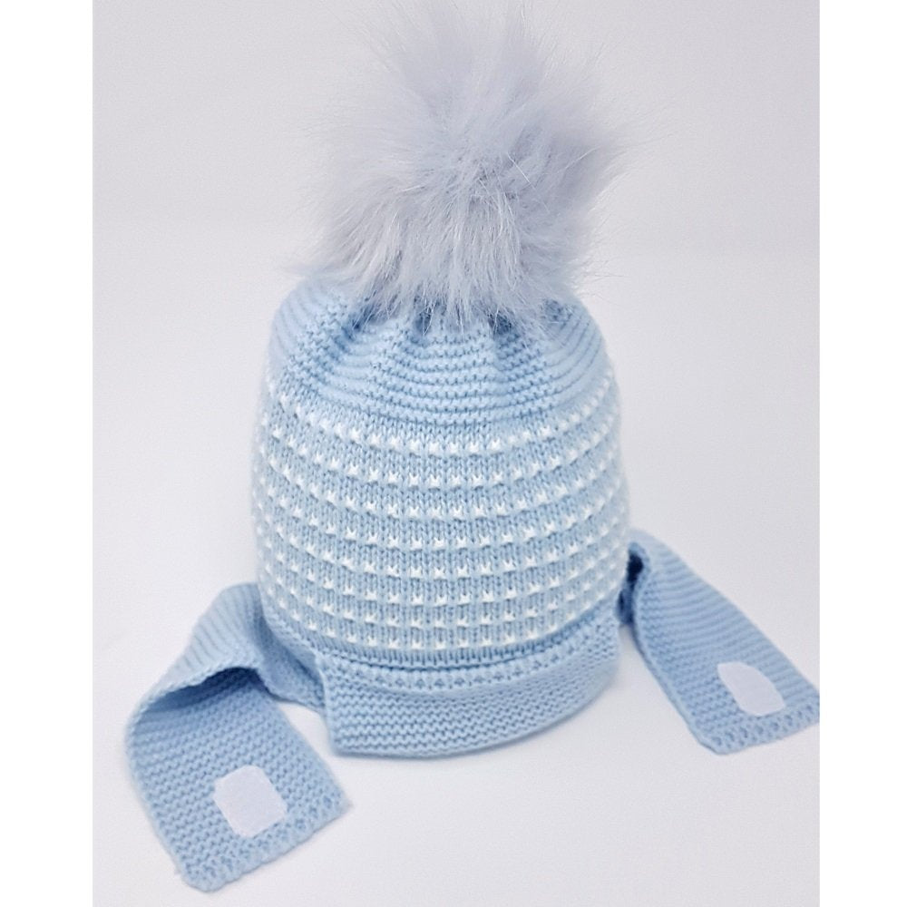 Baby PomPom Hat w/ Chin Strap