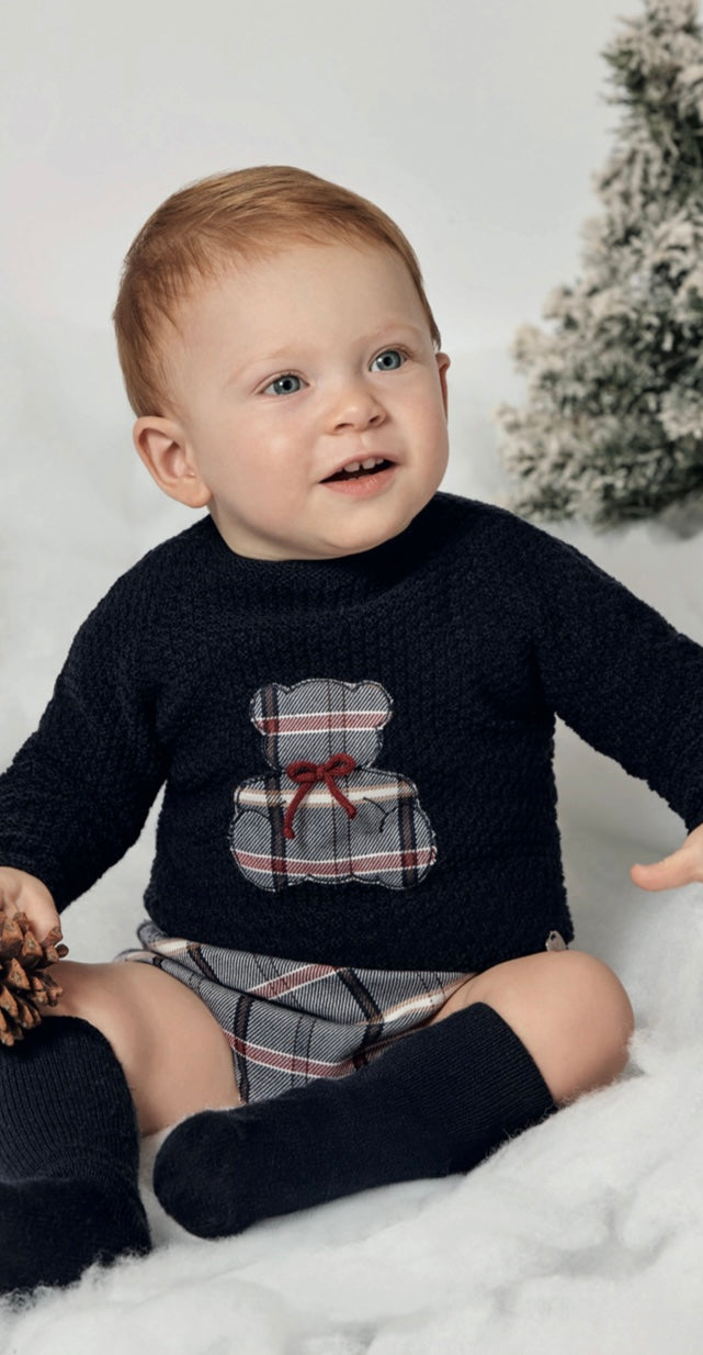 New In Juliana Bloomer & Sweater Set w/ Emroided Teddy Bear