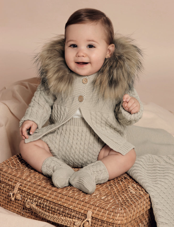 New In Juliana Fur Hooded Cardigan, Dundarees & Booties