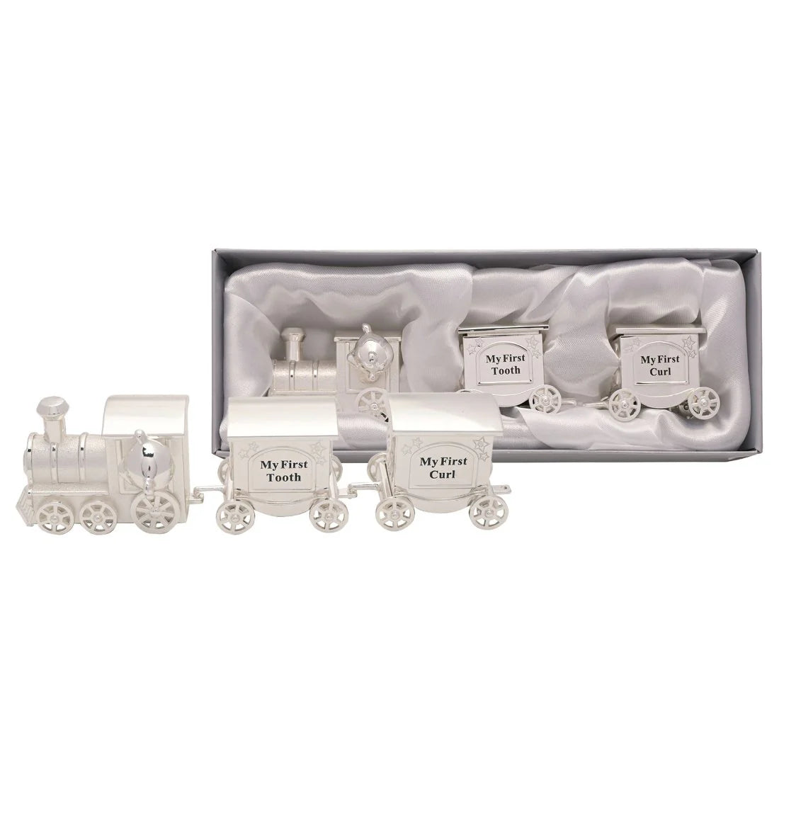 Silver Plated Train Carriage Tooth & Curl Set