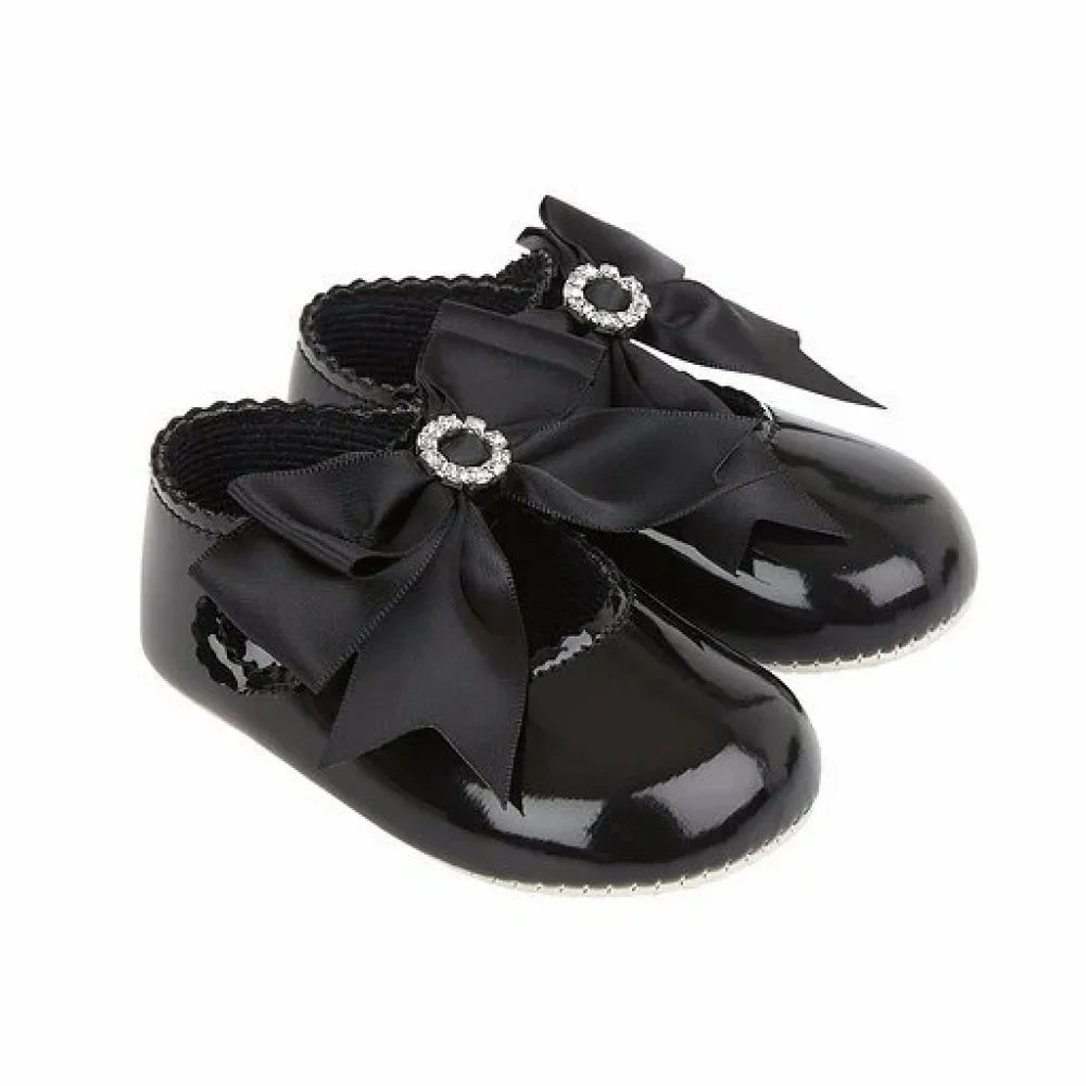 Girls Soft Sole Diamonte BayPods Black
