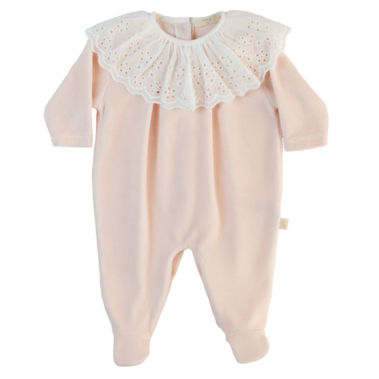 New In Baby Gi Babygrow W/ Broderie Anglaise