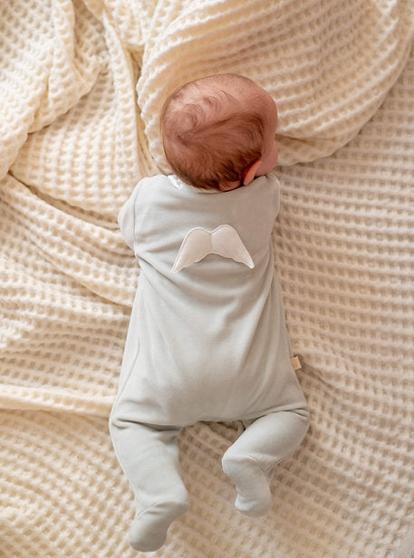New In Baby Gi Angel Wings Sleepsuit Mint