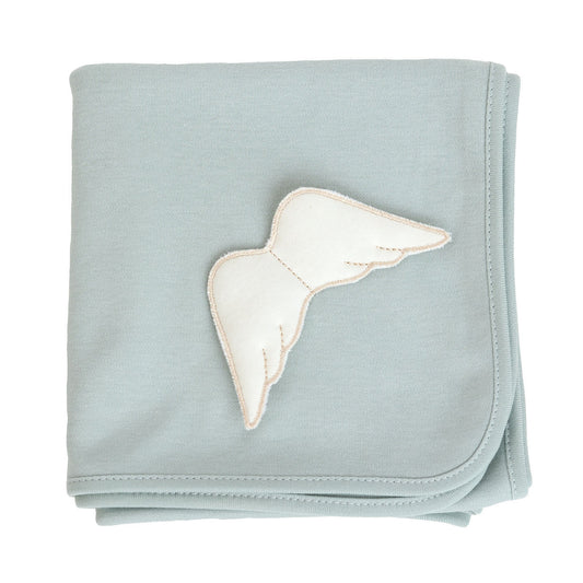 New In Baby Gi Angel Wings Blanket & Bib Set Mint