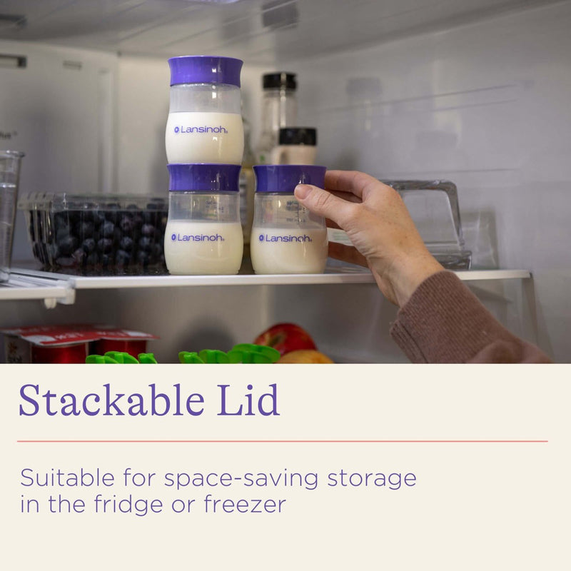 Lansinoh Plastic Milk Storage Bottles 4Pk
