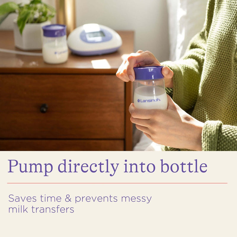 Lansinoh Plastic Milk Storage Bottles 4Pk