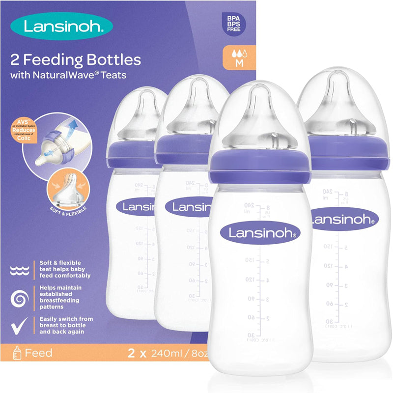 Lansinoh Feeding Bottles 240ml 2Pk