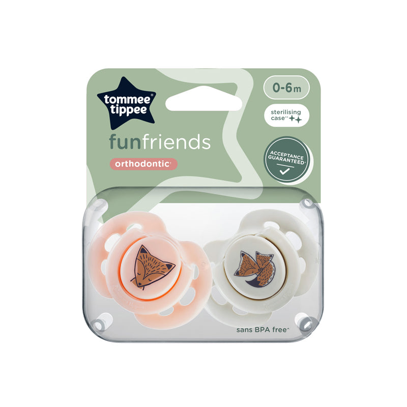 Tommee Tippee Closer to Nature Fun Air Soother 0-6m 2Pk