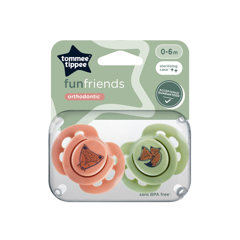 Tommee Tippee Closer to Nature Fun Air Soother 0-6m 2Pk