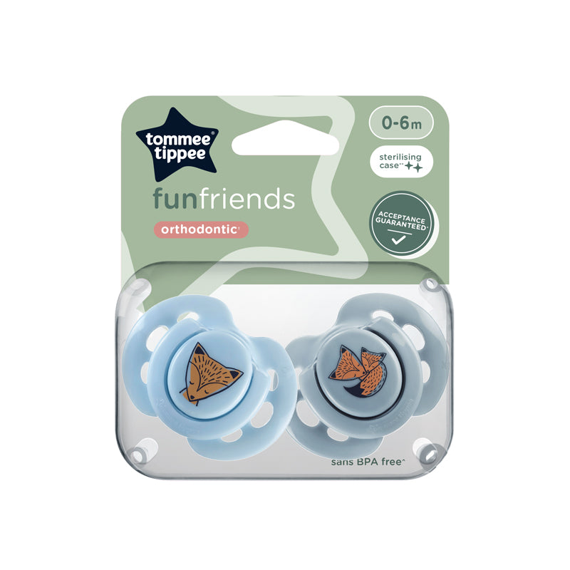 Tommee Tippee Closer to Nature Fun Air Soother 0-6m 2Pk