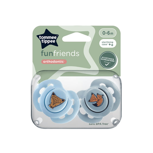 Tommee Tippee Closer to Nature Fun Air Soother 0-6m 2Pk