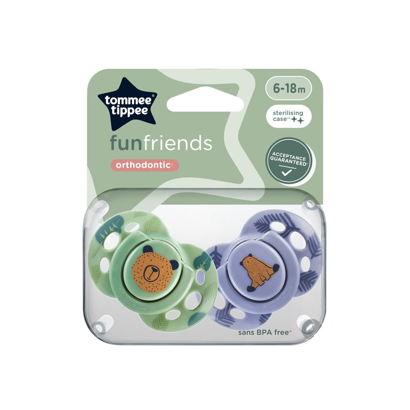 Tommee Tippee Closer to Nature Fun Air Soother 6-18m 2Pk