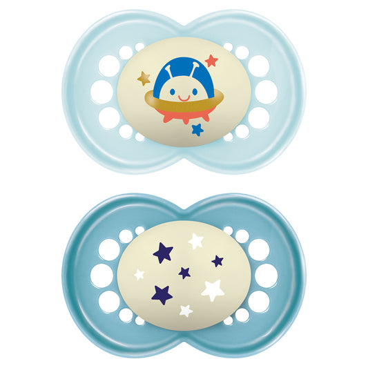 MAM Night Soother Blue Astro 18-36m 2Pk