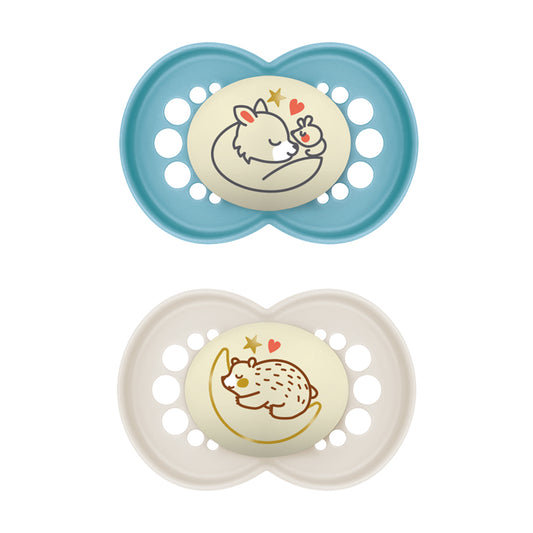 MAM Night Blue Soother 18-36m 2Pk