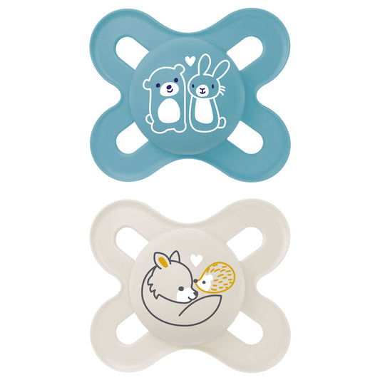 MAM Start Soother Blue Design 0-2m 2Pk