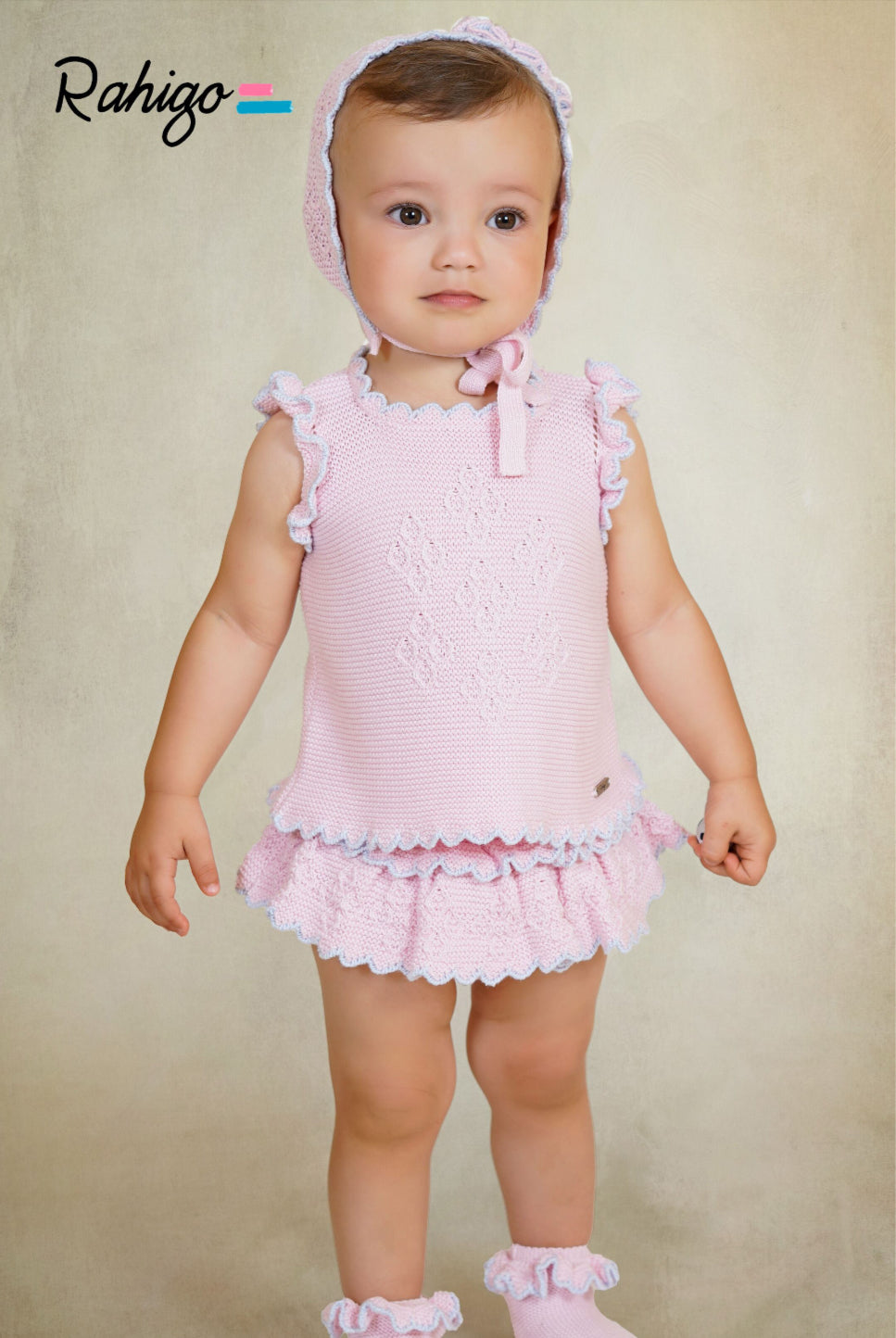 PRE ORDER New In Rahigo SS26 Girls Jam Pants & Jumper (Baby Pink Baby Blue)