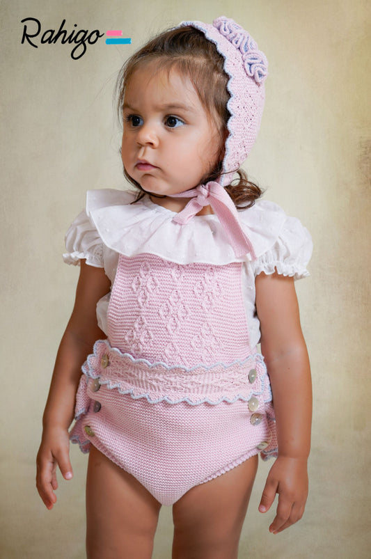 PRE ORDER New In Rahigo SS26 Girls Romper & Blouse ( Baby Pink Baby Blue )