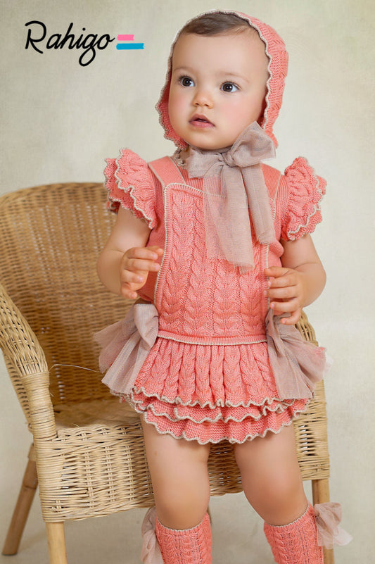 PRE ORDER New In Rahigo SS26 Romper & Jumper (Salmon Camel)