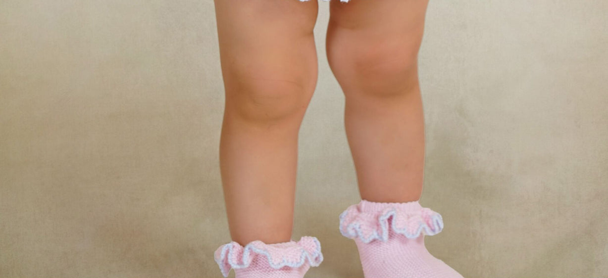 PRE ORDER New In Rahigo SS26 Girls Socks ( Baby Pink Baby Blue )