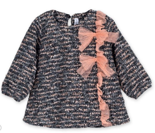 Calamaro Baby - Girls Tulle Bow Dress