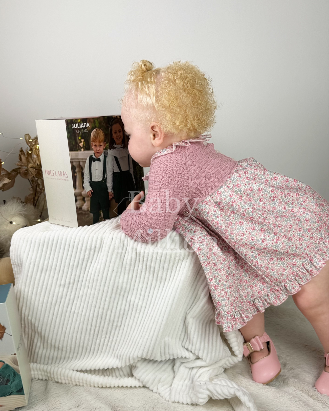 New In Juliana Knitted Body Dress w/ Floral Skirt