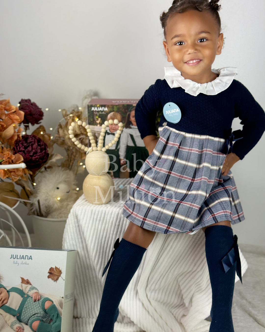 New In Juliana Knitted Body Dress w/ Velvet Bow